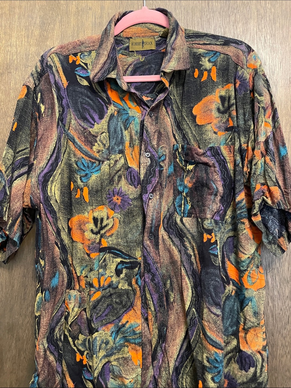 Robert Graham Multi-Color Abstract Floral Button-Down Shirt